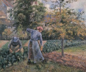 Dans le potager à Pontoise - Camille Jacob Pissarro